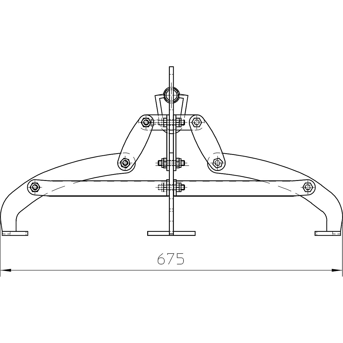 Pince à fûts avec système d'arrimage 4 points – eurokraft pro (Illustration du produit 5)-4