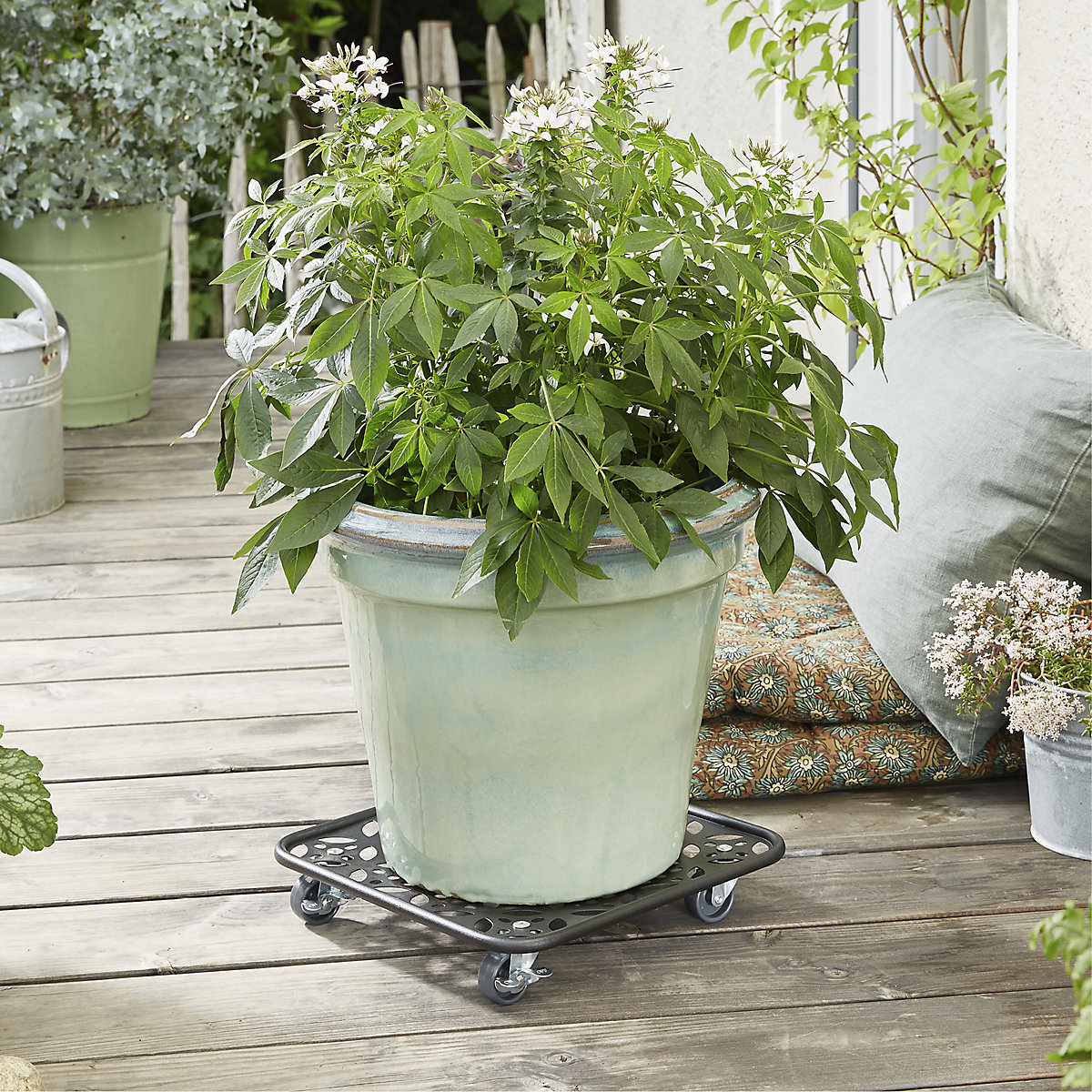 Plateau roulant pour plantes en acier BLACK – Wagner (Illustration du produit 4)-3