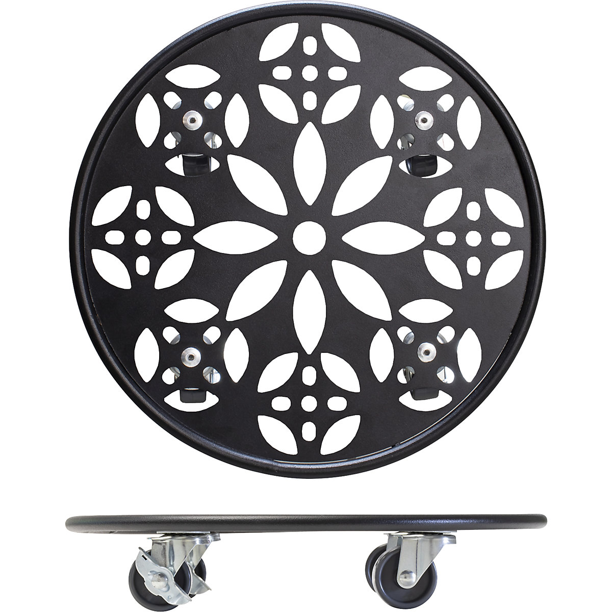 Plateau roulant pour plantes en acier BLACK – Wagner (Illustration du produit 3)-2