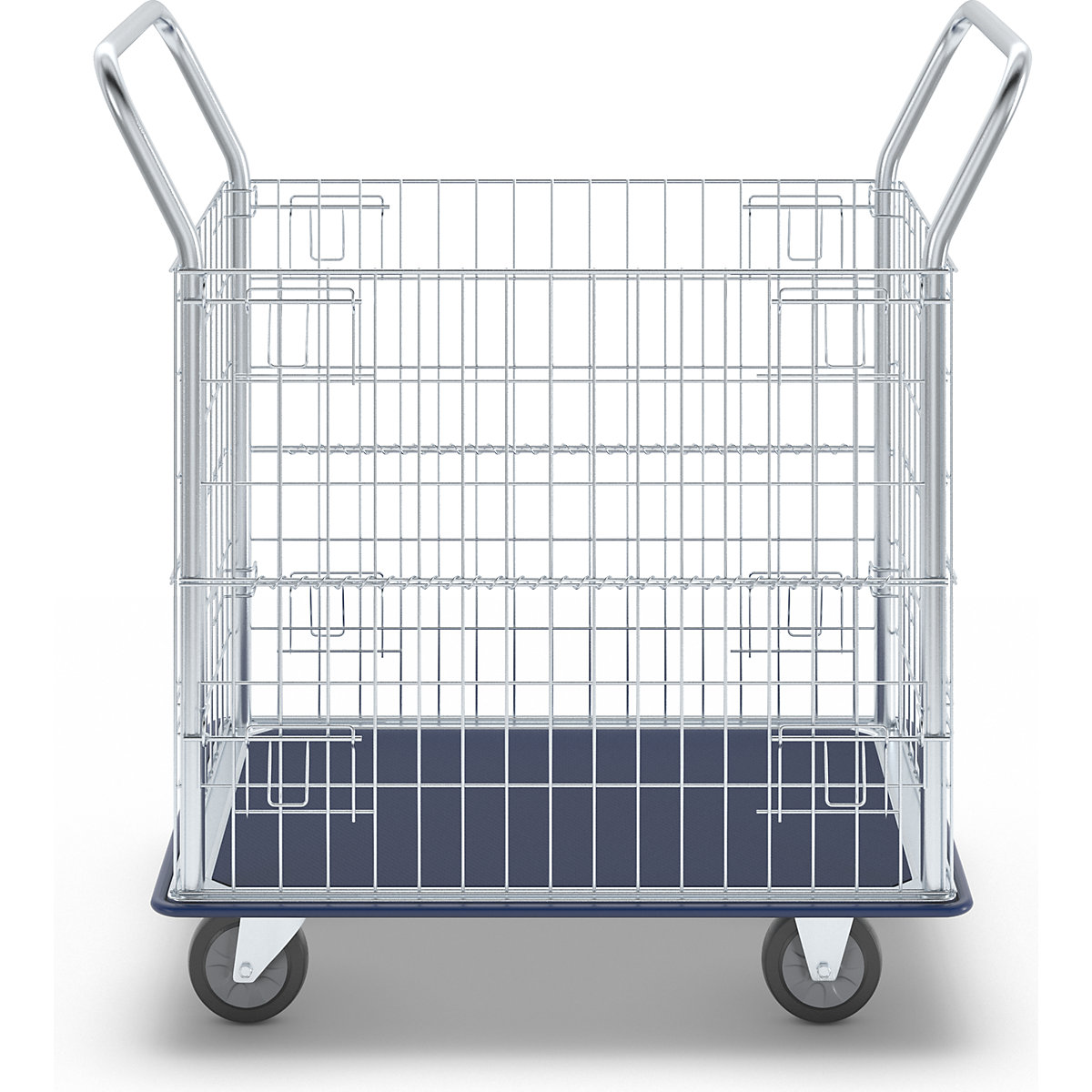 Chariot grillagé à grilles latérales galvanisées (Illustration du produit 6)-5