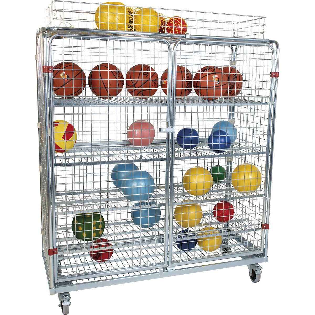 Roll-conteneur en acier avec portes battantes (Illustration du produit 3)-2