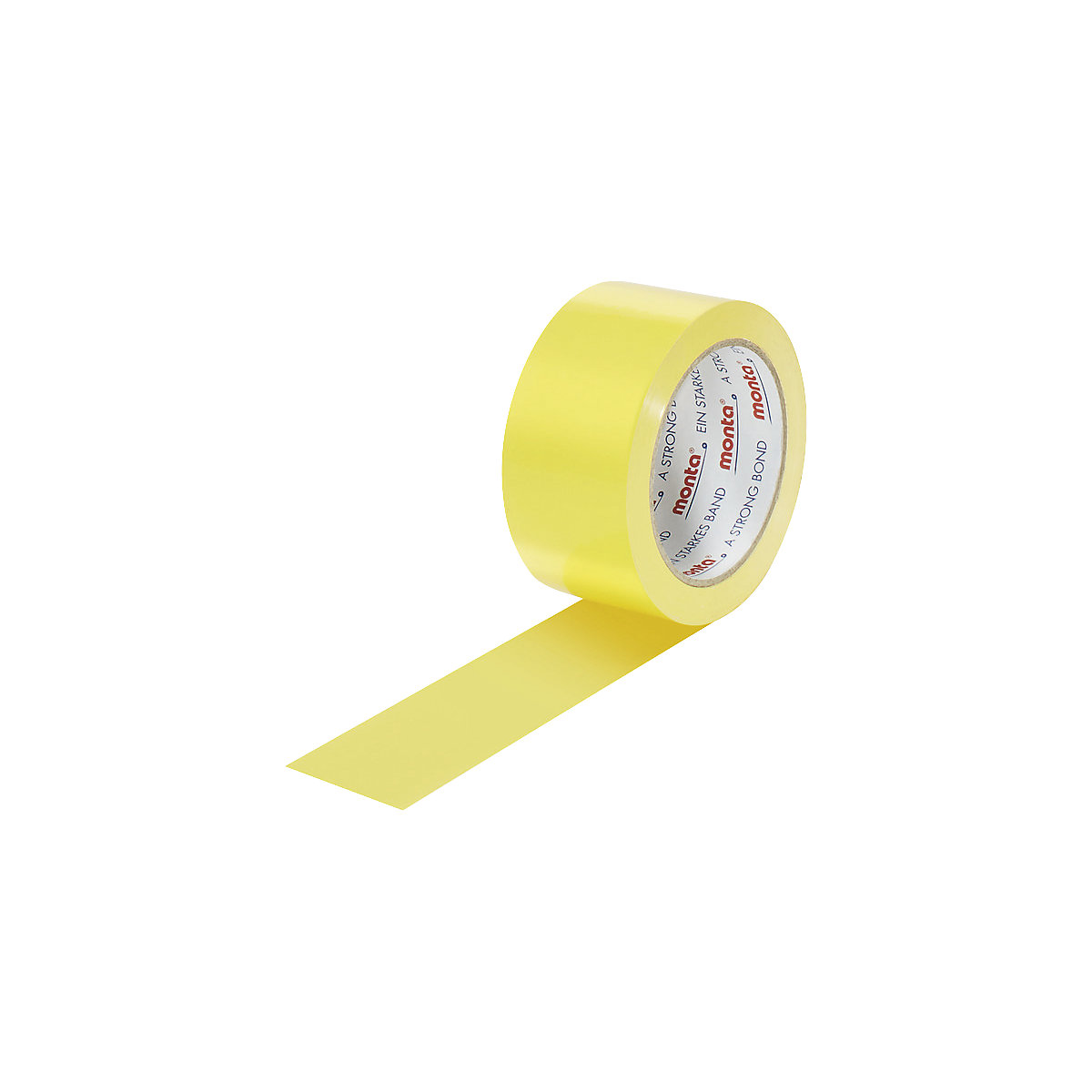 Nastro adesivo in PVC, colorato, conf. da 6 rotoli, larghezza nastro 50 mm, giallo-3