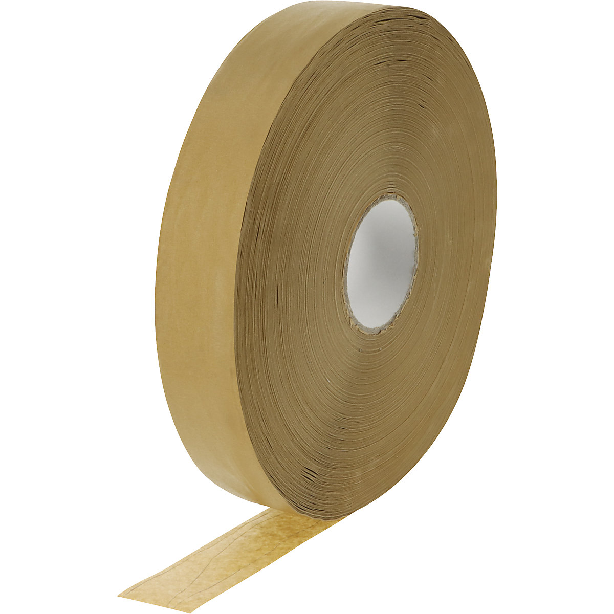 Nastro adesivo macchinabile in carta e-commerce – terra, con filo naturale, gomma naturale, larghezza nastro 50 mm, lunghezza 500 m-1