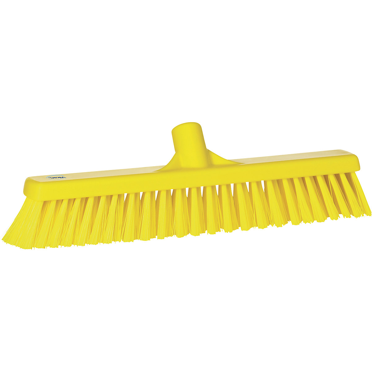 Vikan – Broom, width 410 mm, soft/hard, pack of 10, yellow