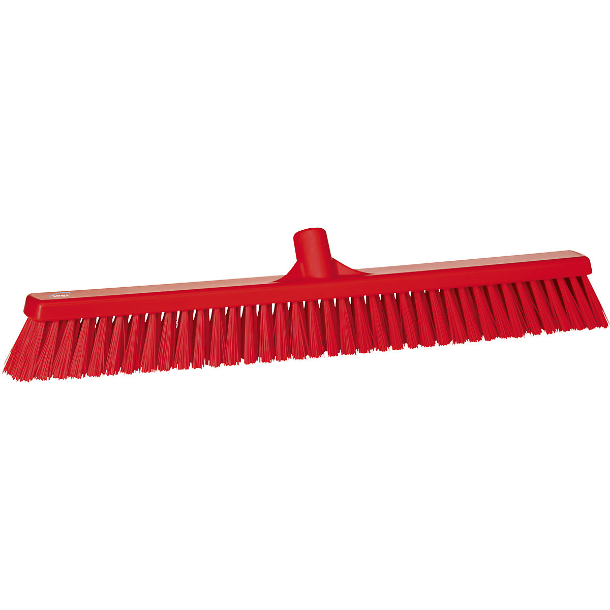 Vikan – Broom, width 610 mm, soft/hard, pack of 10, red