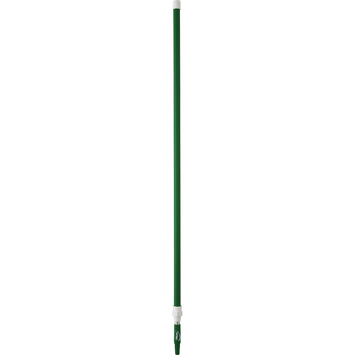 Telescopic handle, ergonomic – Vikan, Ø 32 mm, length 1575 mm – 2780 mm, pack of 5, green-5