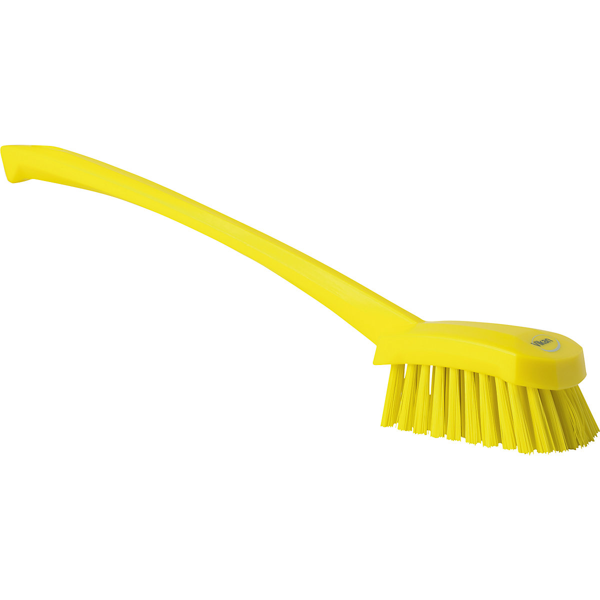 Long handled washing brush – Vikan, hard, pack of 10, yellow-9
