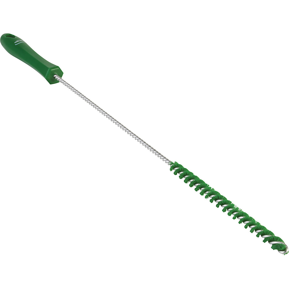 Pipe brush with handle – Vikan, hard, Ø 10 mm, pack of 15, green-6