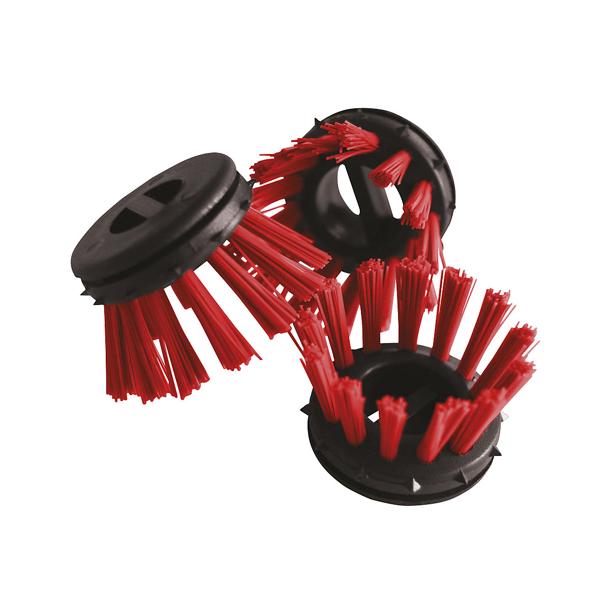 Round brush for ring rubber mats
