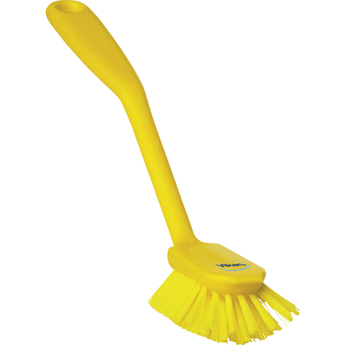 Scrubbing brush with scraper edge – Vikan, medium, pack of 20, yellow