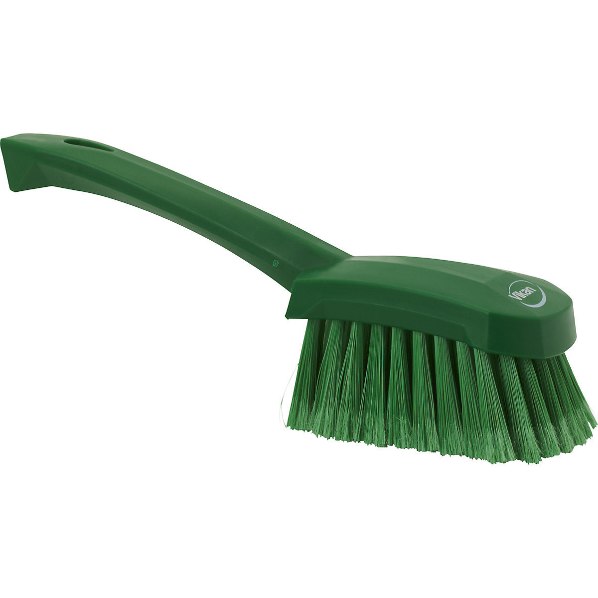 Vikan – Short handled hand brush, soft, spliced, pack of 10, green