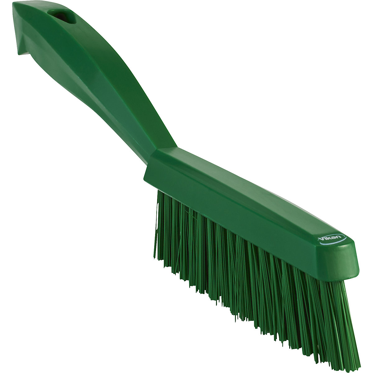 Short handled hand brush – Vikan, extra hard, narrow, pack of 10, green-7