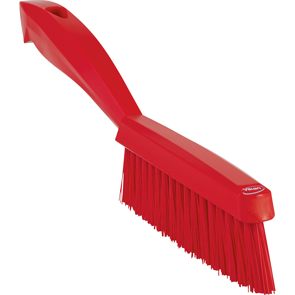 Short handled hand brush – Vikan, extra hard, narrow, pack of 10, red-6
