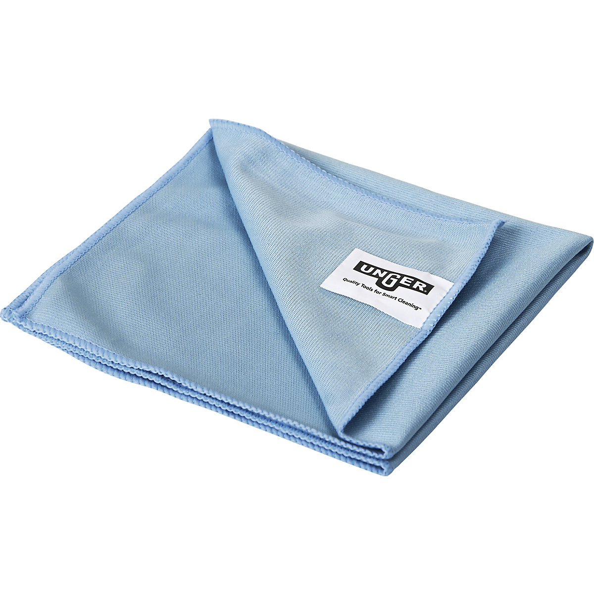 MicroWipe™ window cloth – Unger, microfibre cloth for glass and frame, blue, LxW 800 x 600 mm, 5+ items-2