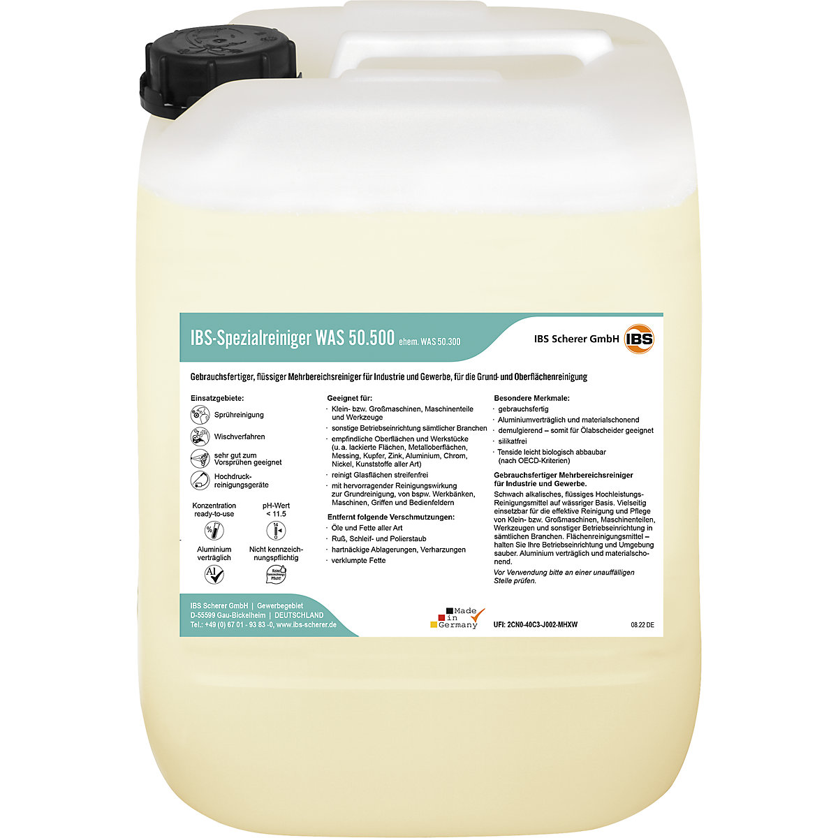 WAS 50.500 special cleaning solution - IBS Scherer