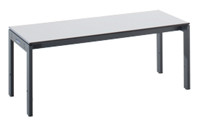 Changing room bench with steel frame