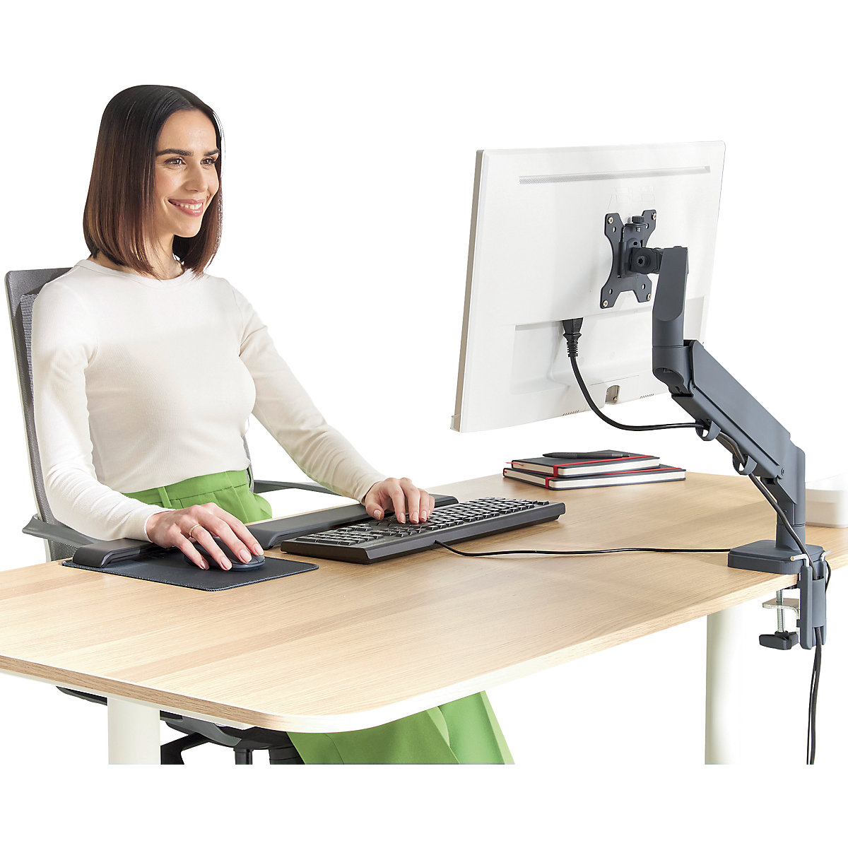 Ergonomic space-saving single monitor arm – Leitz (Product illustration 8)-7