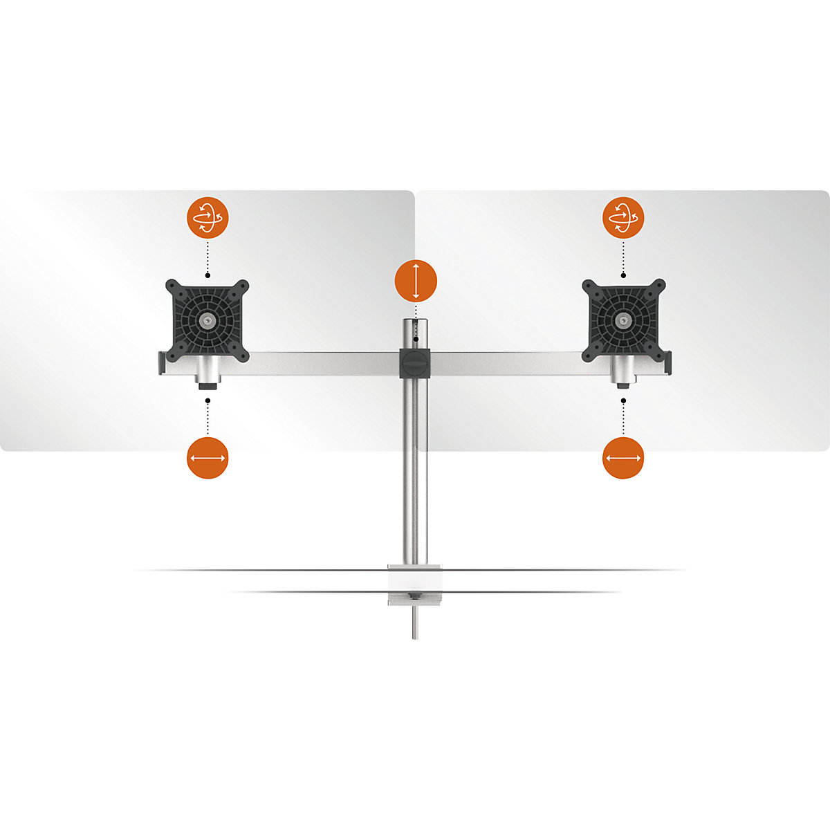 DURABLE – Monitor holder for 2 monitors (Product illustration 5)
