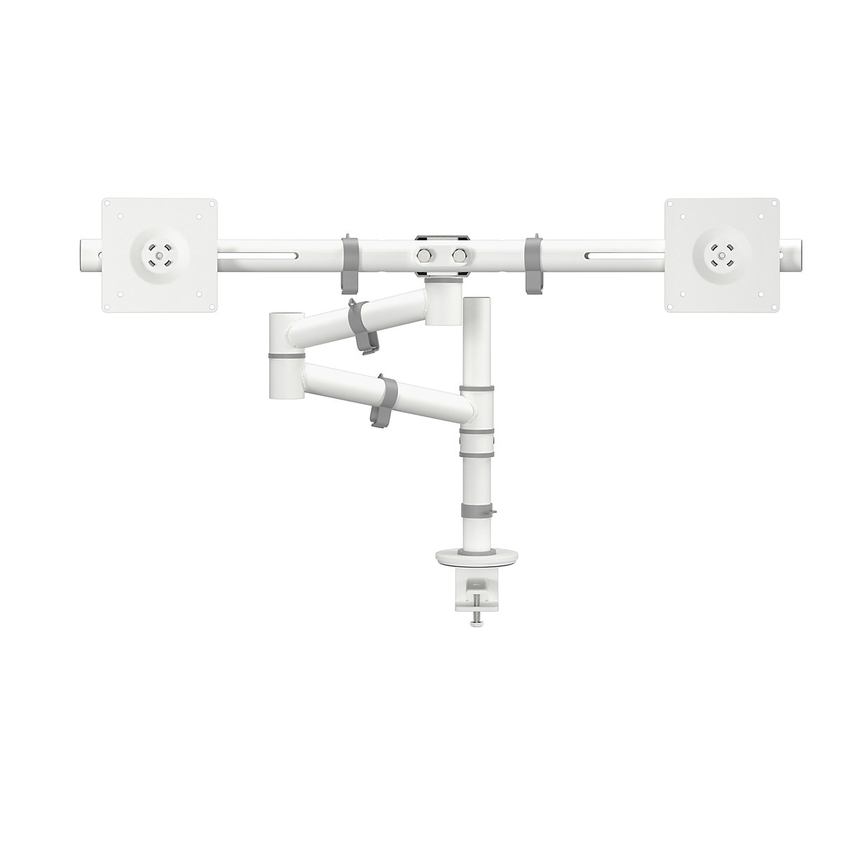 VIEWGO monitor arm – Dataflex, double arm for 2 monitors, white-7
