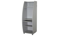 Computer cupboard with plastic roller shutter, mobile