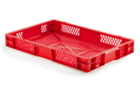 Contenitore impilabile formato Euro, pareti e fondo forati