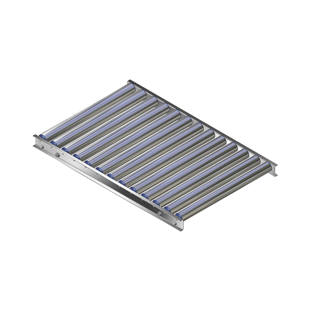 Light duty roller conveyor, aluminium frame with aluminium rollers