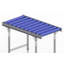 Light duty roller conveyor, steel frame with plastic rollers