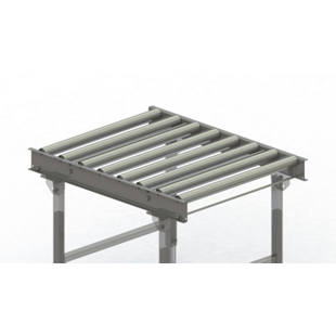 Roller conveyor, steel frame with zinc plated steel rollers