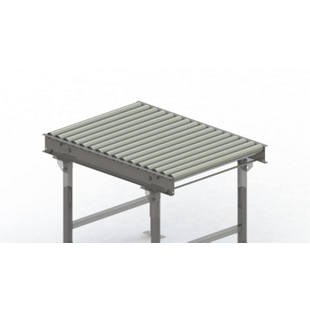 Roller conveyor, steel frame with zinc plated steel rollers