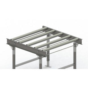 Roller conveyor, steel frame with zinc plated steel rollers