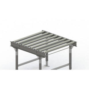Roller conveyor, steel frame with zinc plated steel rollers