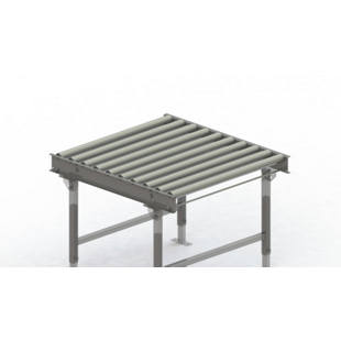Roller conveyor, steel frame with zinc plated steel rollers