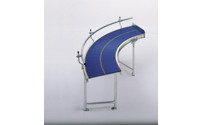 Small roller conveyor, aluminium frame with plastic rollers