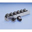 Heavy duty roller track with plastic flanged rollers