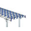 Light duty skate wheel conveyor, steel frame with zinc plated steel skate wheels