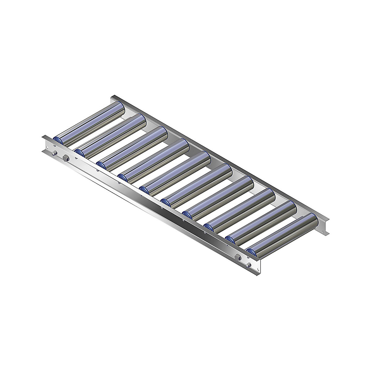 Light duty roller conveyor, aluminium frame with aluminium rollers - Gura