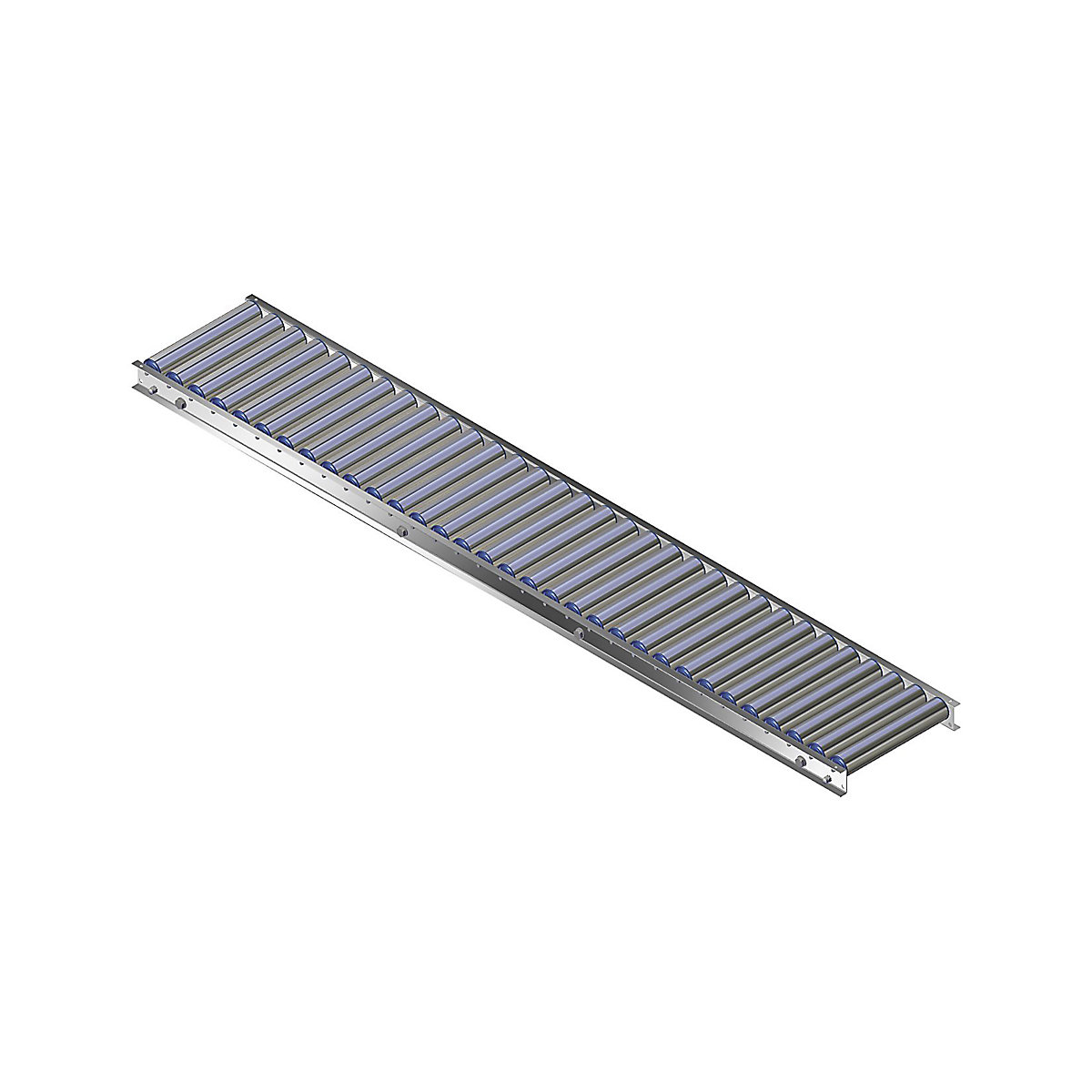 Gura – Light duty roller conveyor, aluminium frame with aluminium rollers, track width 300 mm, axle spacing 62.5 mm, length 2.0 m