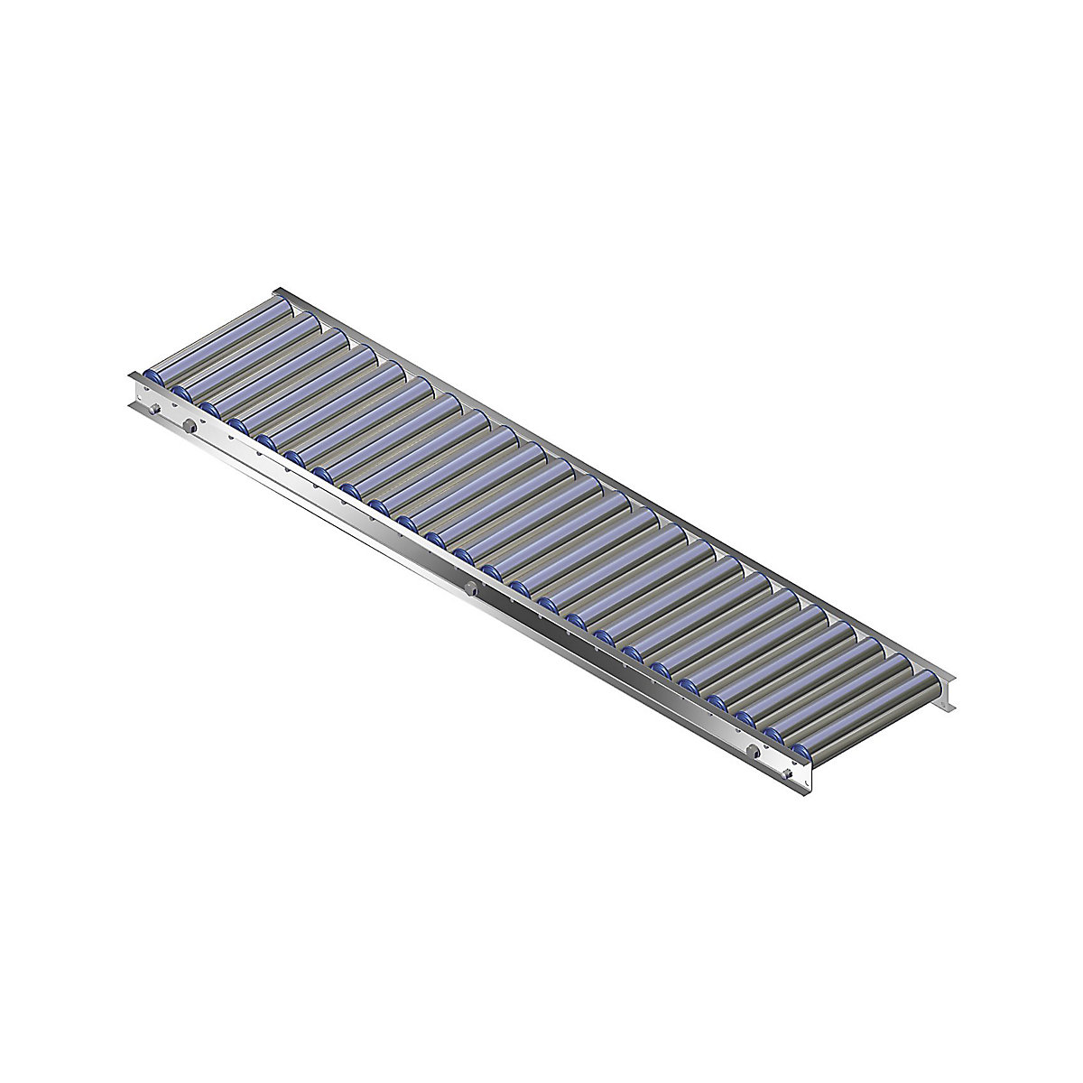 Gura – Light duty roller conveyor, aluminium frame with aluminium rollers, track width 300 mm, axle spacing 62.5 mm, length 1,5 m