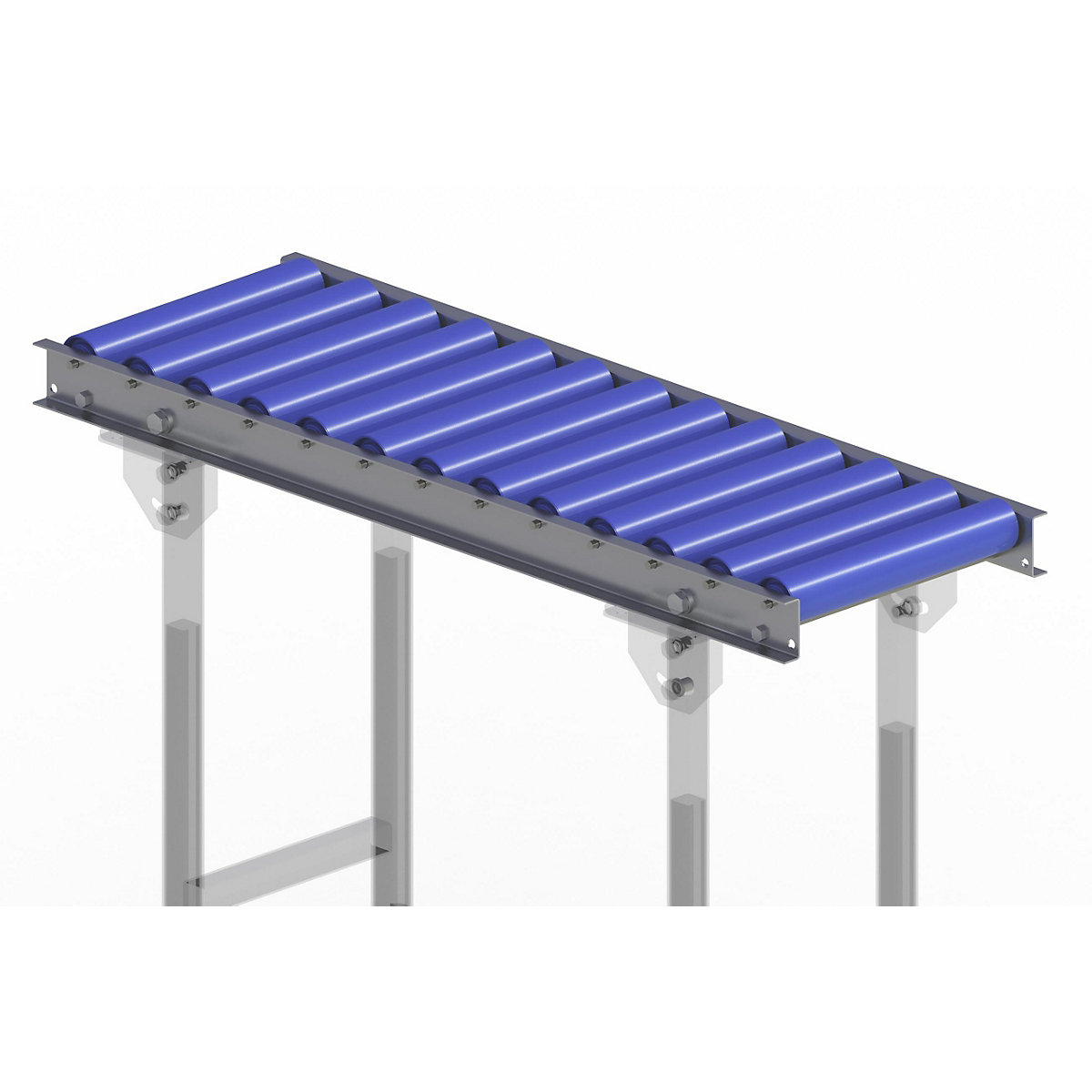 Light duty roller conveyor, steel frame with plastic rollers – Gura, track width 300 mm, axle spacing 75 mm, length 1 m-11