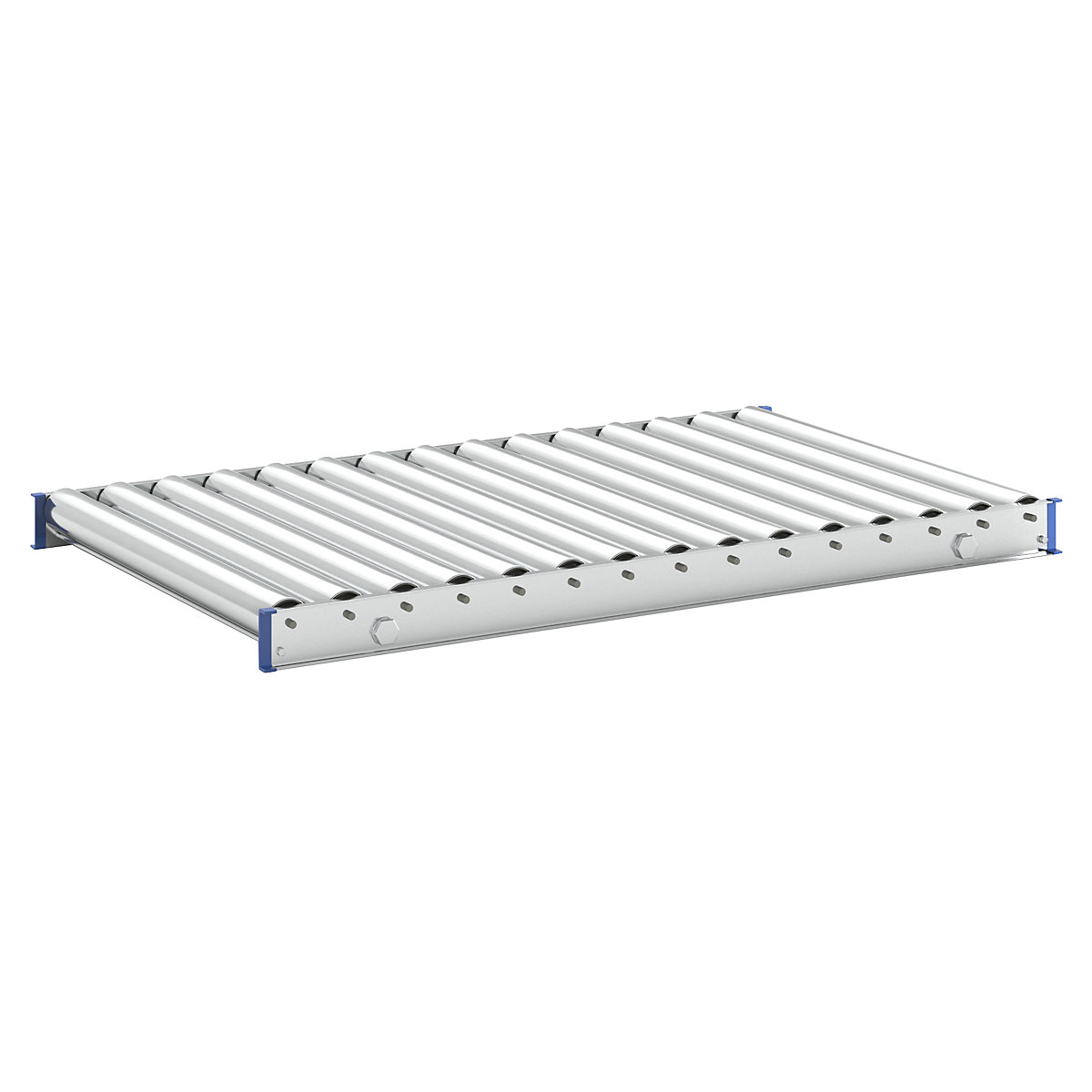 Light duty roller conveyor, steel frame with zinc plated steel rollers – Gura