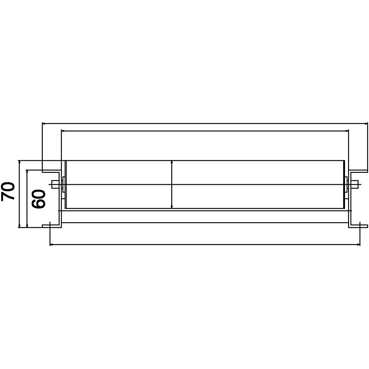 Light duty roller conveyor, steel frame with zinc plated steel rollers – Gura (Product illustration 4)-3