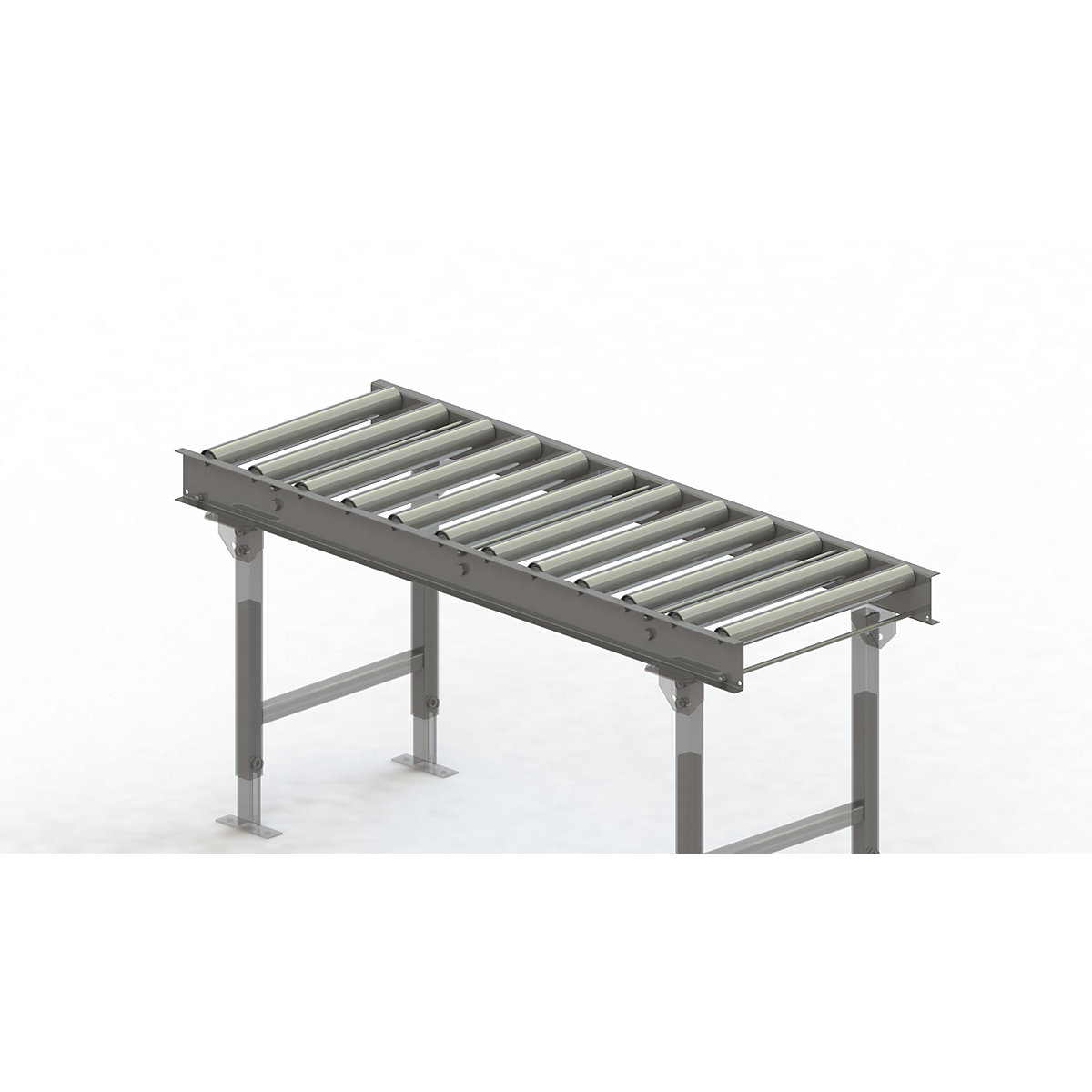 Gura – Roller conveyor, steel frame with zinc plated steel rollers, track width 500 mm, distance between axles 125 mm, length 1.5 m