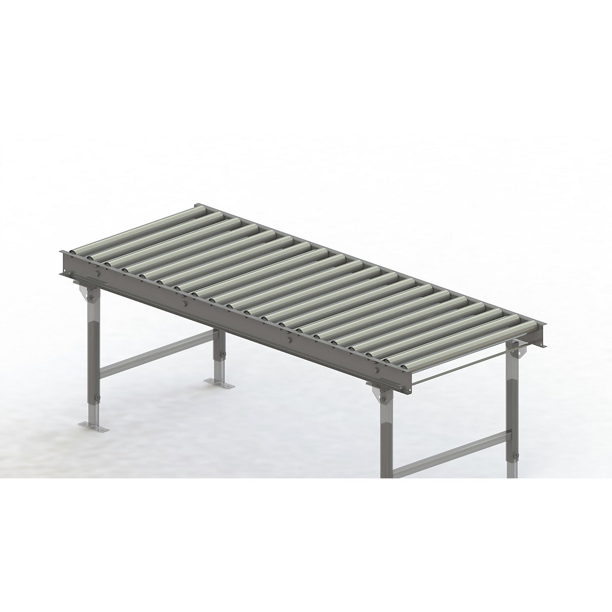 Gura – Roller conveyor, steel frame with zinc plated steel rollers, track width 750 mm, distance between axles 100 mm, length 2 m