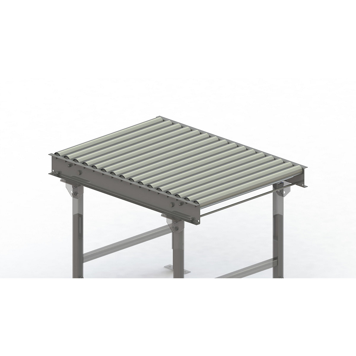 Gura – Roller conveyor, steel frame with zinc plated steel rollers, track width 750 mm, distance between axles 62.5 mm, length 1 m