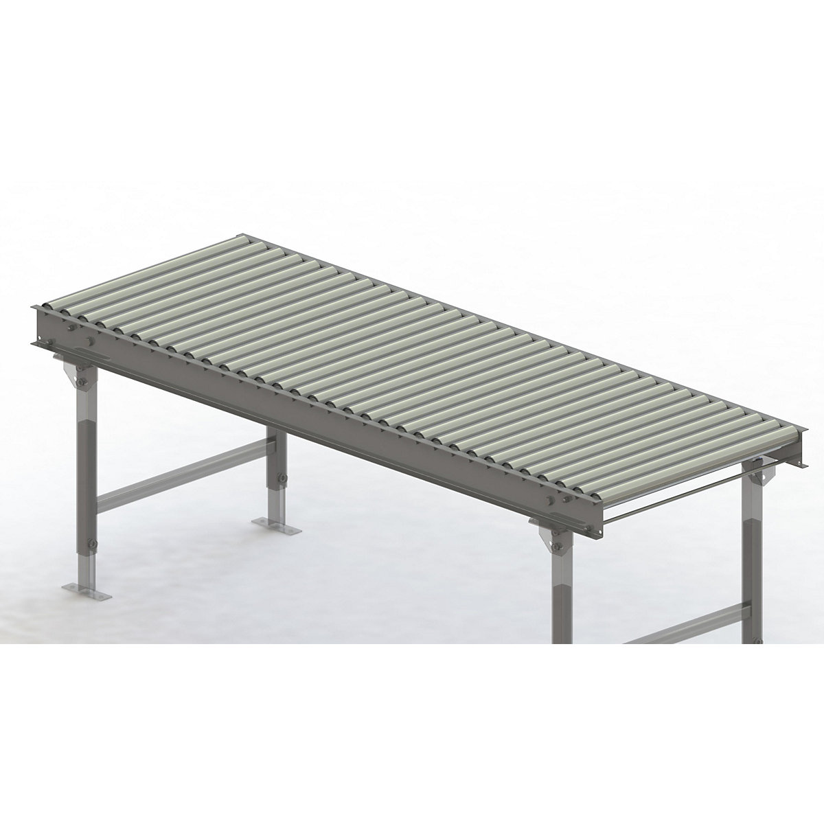 Gura – Roller conveyor, steel frame with zinc plated steel rollers, track width 750 mm, distance between axles 62.5 mm, length 2 m