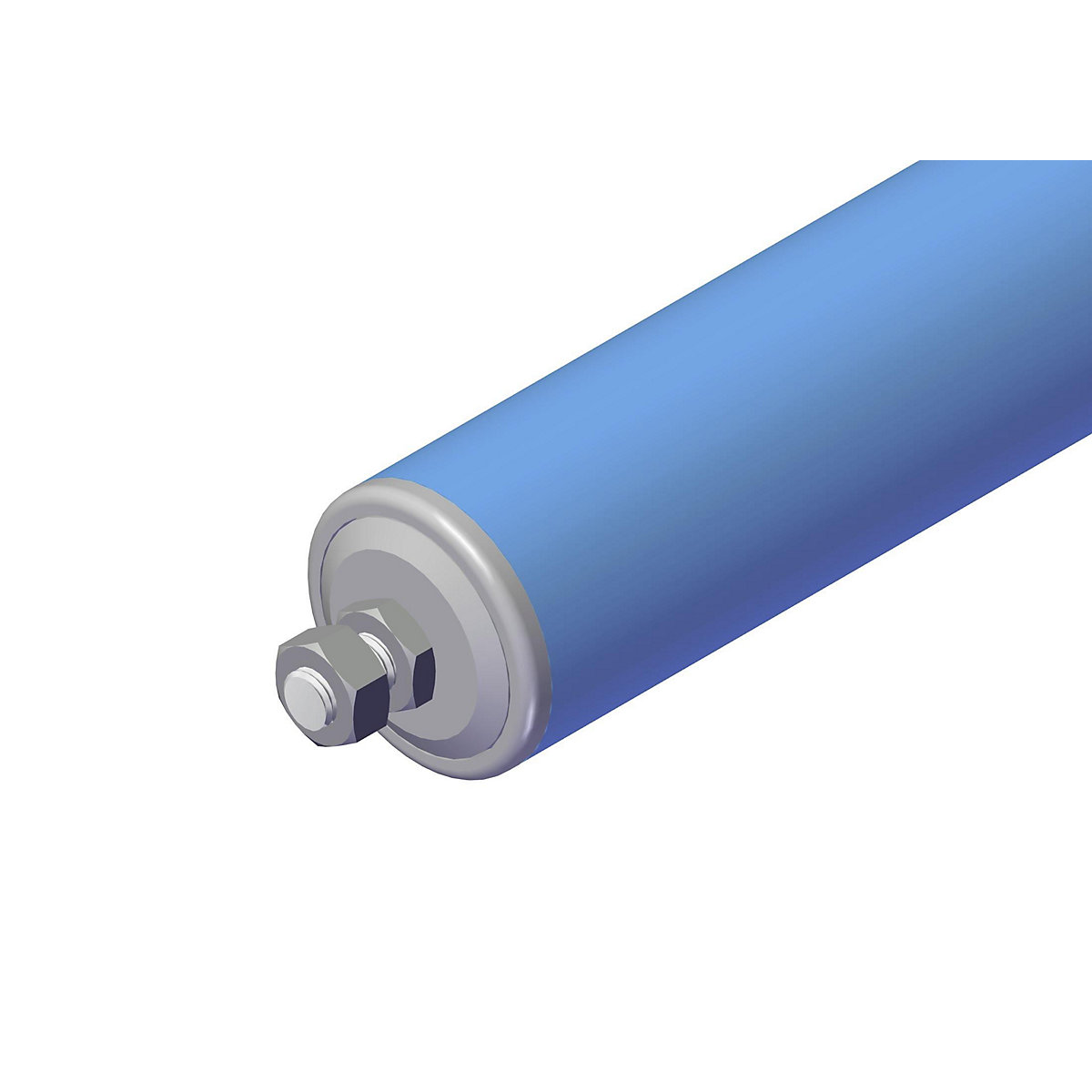 Light Duty Blue PVC 50dia Conveyor Roller With A S/Steel M10x20 Male Thread 