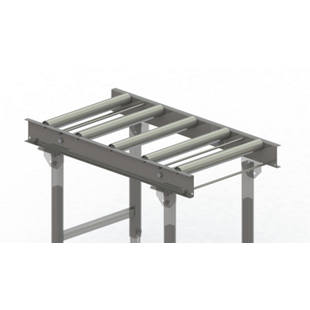 Transporteur à rouleaux à cadre en acier et rouleaux en acier galvanisé