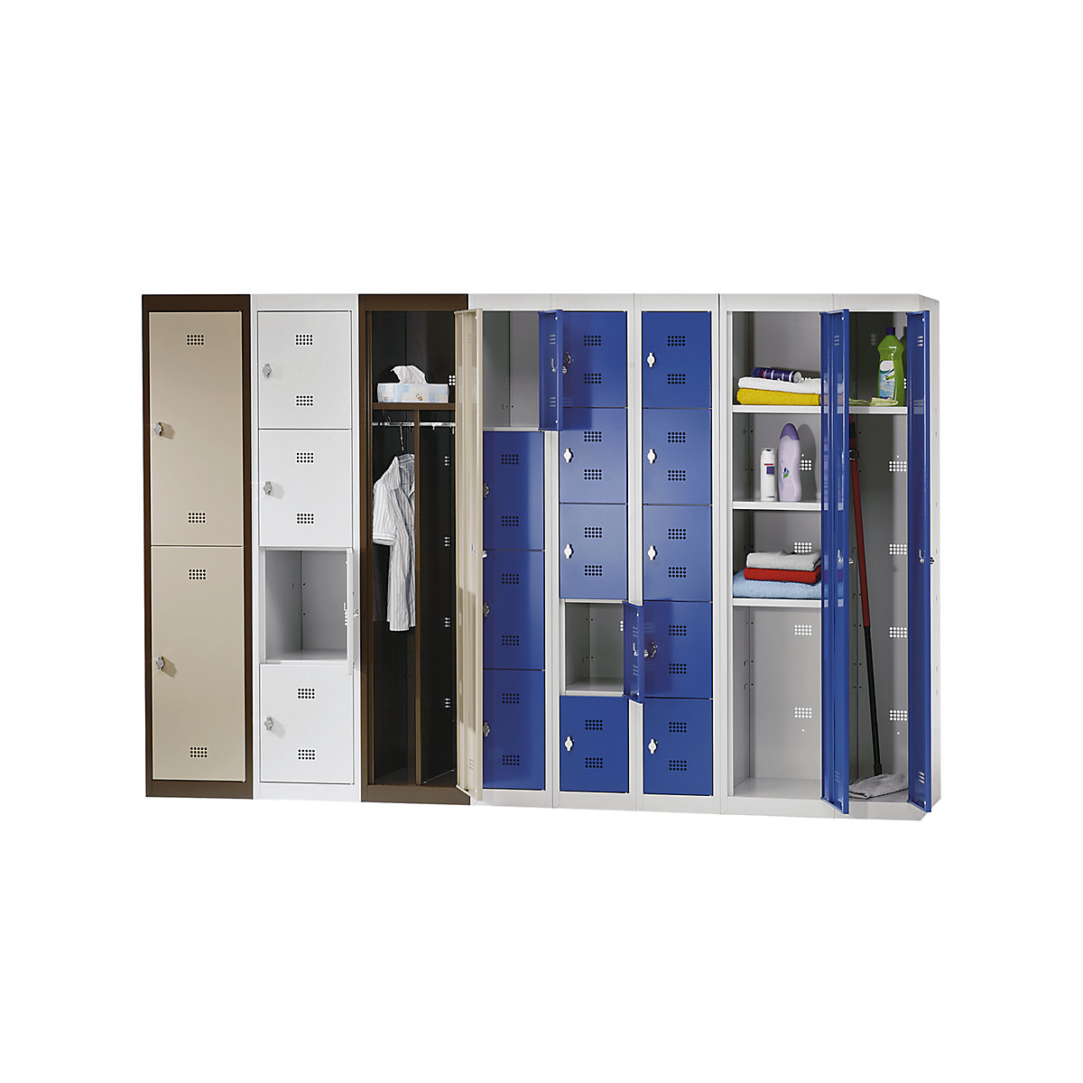 Steel locker, flat pack – Wolf (Product illustration 3)-2