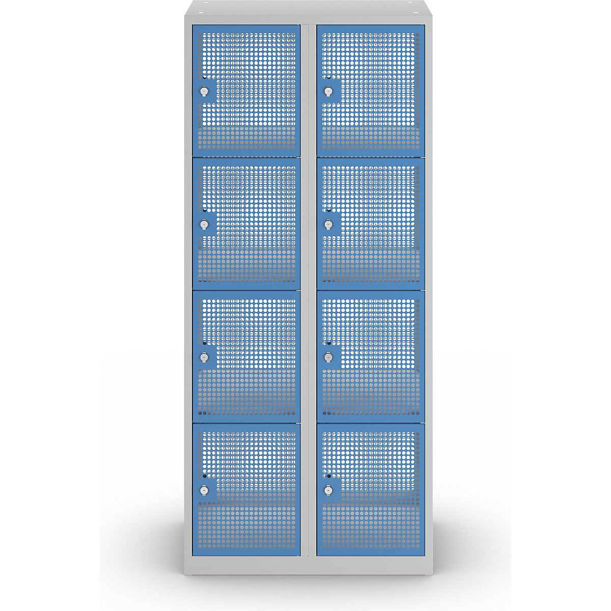 4-fold compartment locker, perforated sheet steel – eurokraft pro (Product illustration 3)-2