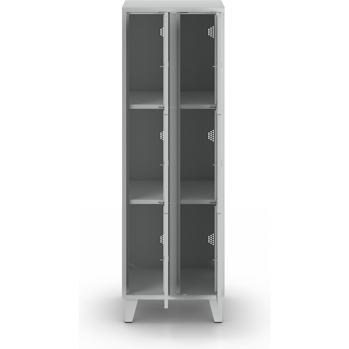 Munich 3-fold compartment locker – Wolf (Product illustration 2)-1